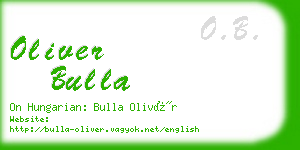 oliver bulla business card